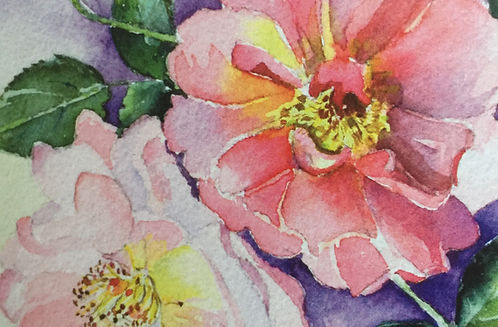 Greeting Card - Double Old Fashioned Roses