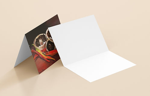 Greeting Card - Mushrooms and Chillies